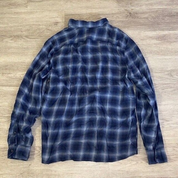 Abercrombie & Fitch Shirt Mens Large Blue Plaid Button Up Soft AF Flannel Preppy - Picture 3 of 3